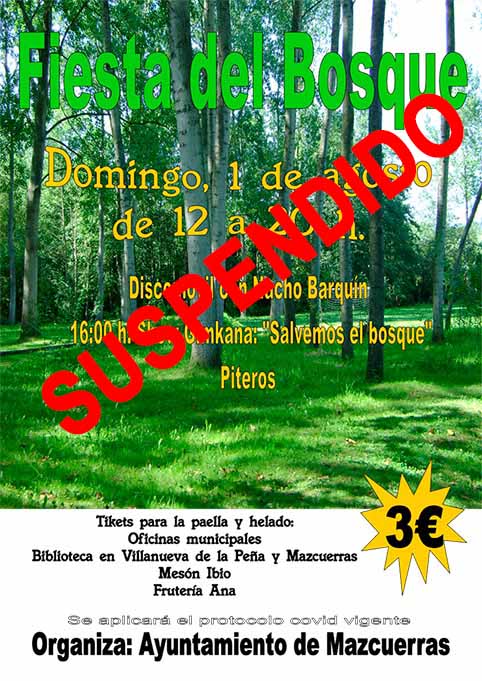 Suspendida la Fiesta del Bosque 2021